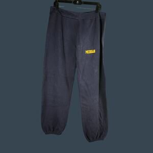 Vintage Michigan Navy Blue Sweatpants Sportswear XL Elastic Cuffs